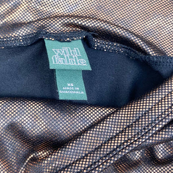 NEW WILD FABLE Iridescent Brown Animal Print Leggings XS - Picture 4 of 7